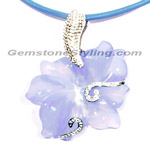 Natural Blue Chalcedony Crystal